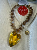 jennifer thames western heart necklace in brown