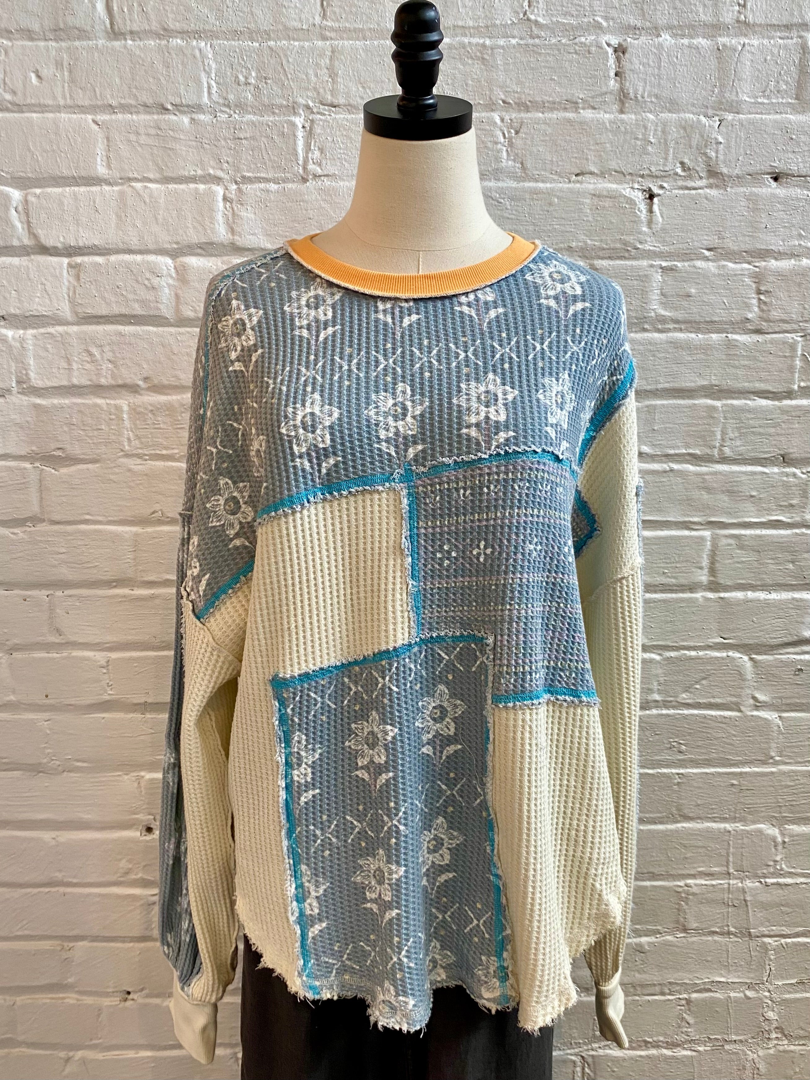 free people wildflower thermal  in clear skies combo