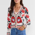 thml long sleeve pattern knitted cardigan
