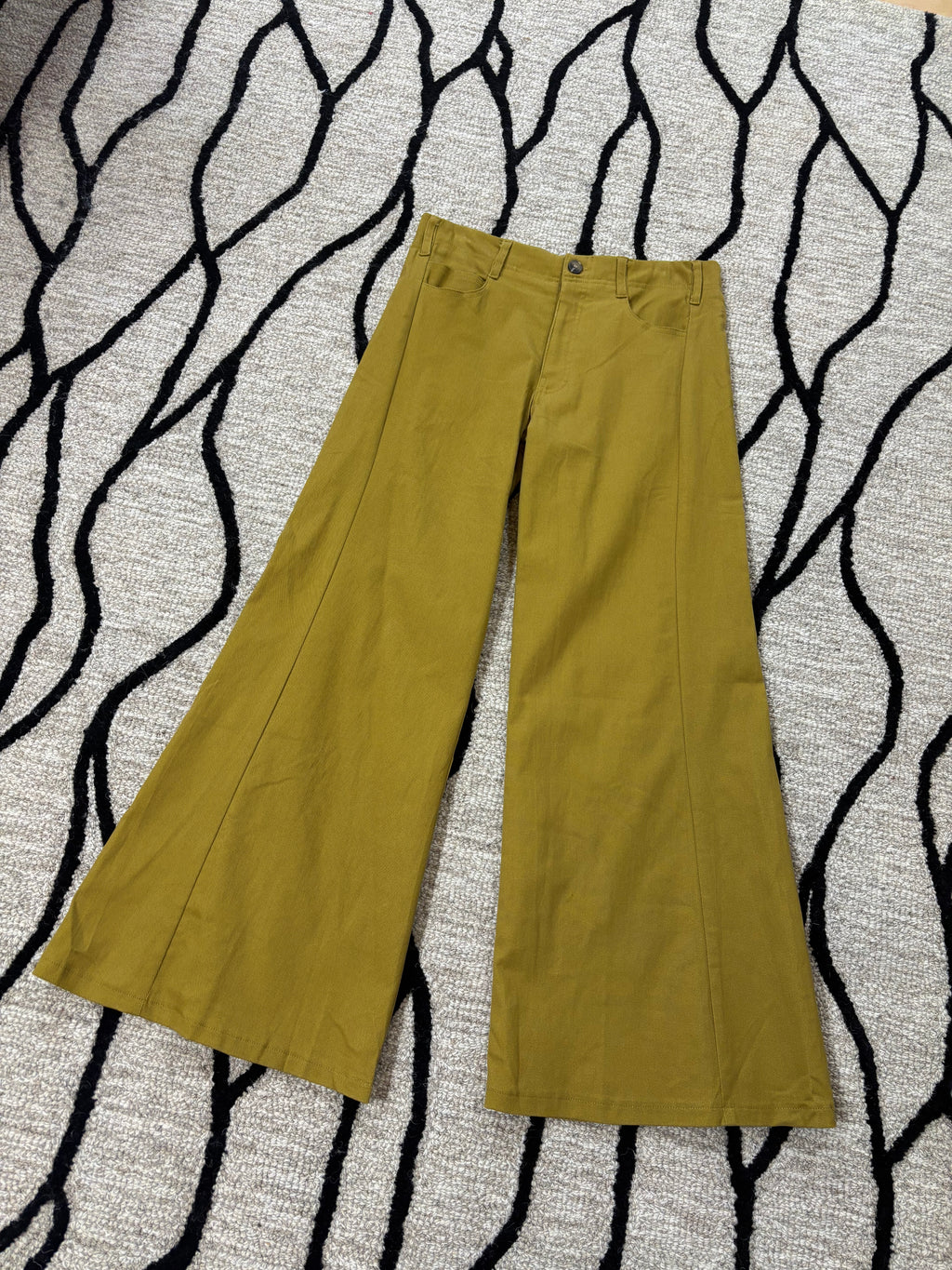tammy mid-rise flare in mustard