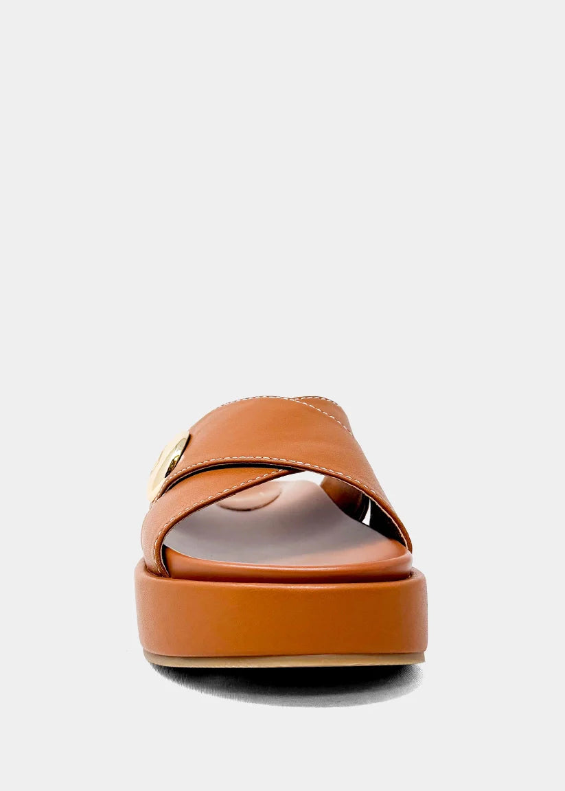 shu shop katie platform slide in camel