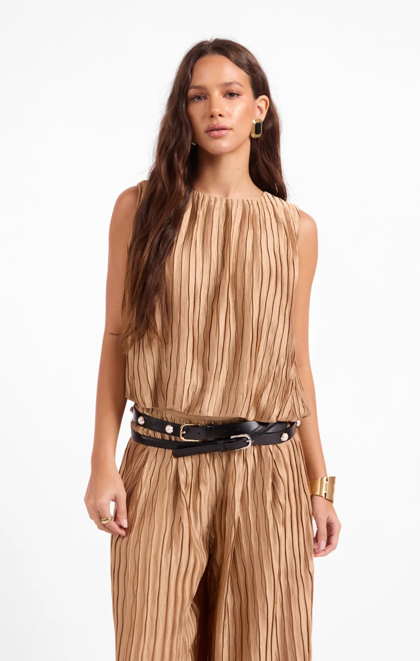 sage the label city daze top in taupe