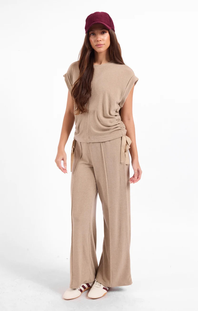 sage the label tommy knit top in taupe