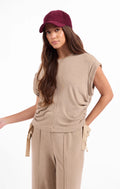 sage the label tommy knit top in taupe
