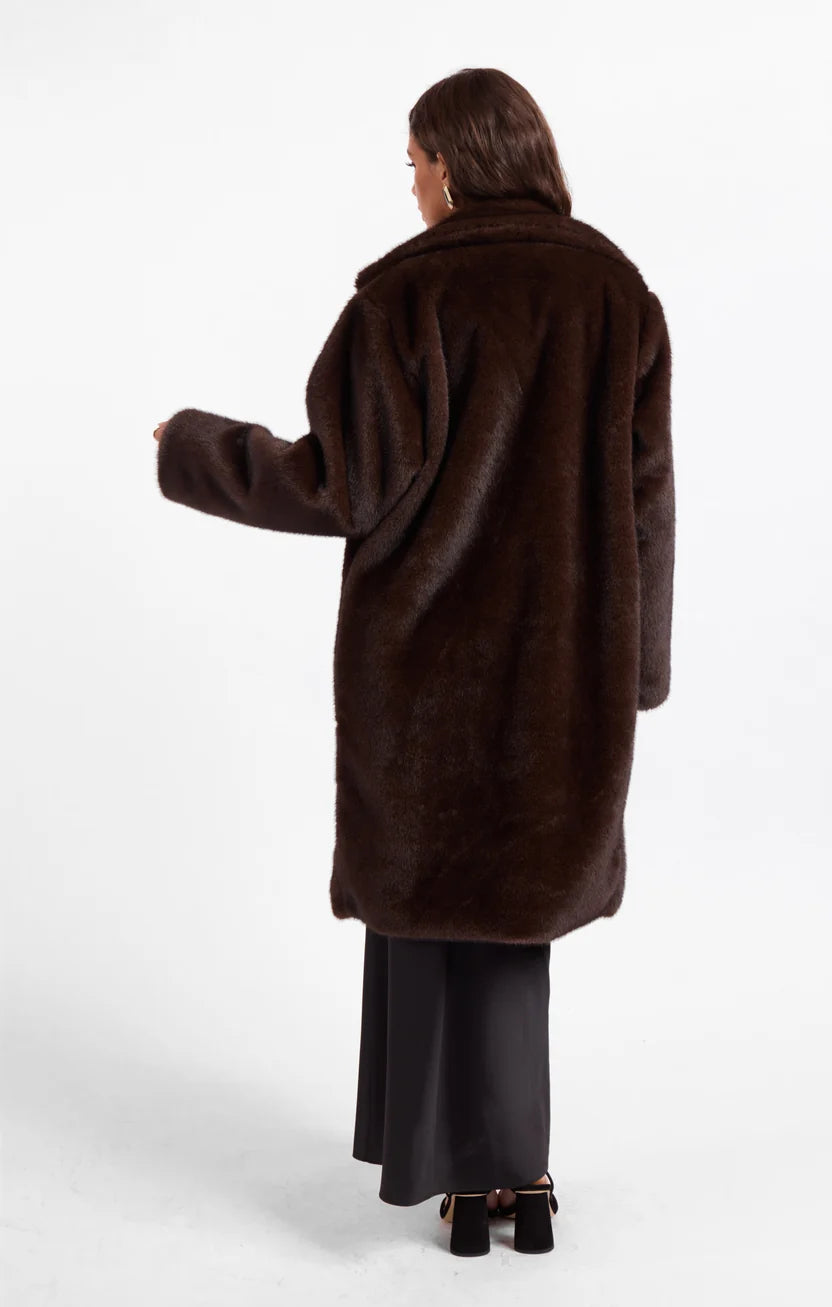 sage the label shyloh fur coat in oak