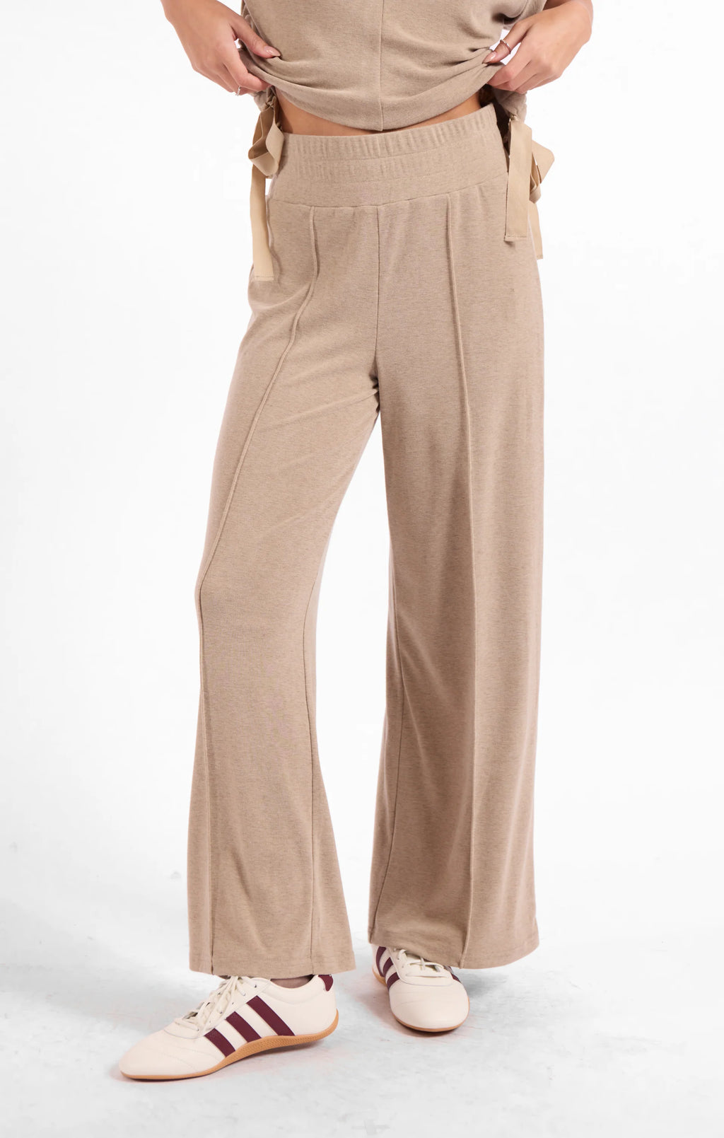 sage the label tommy pull on pant in taupe