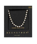 secret box pearl dot link in gold
