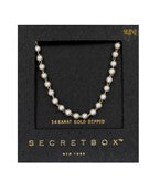 secret box pearl dot link in gold