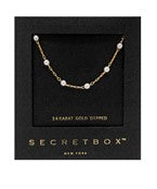 secret box pearl station chain in gold