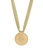 Round Pendant Mesh Necklace
