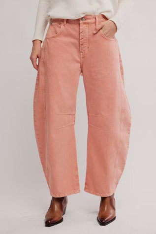 free people good luck mid rise barrel in desert petal