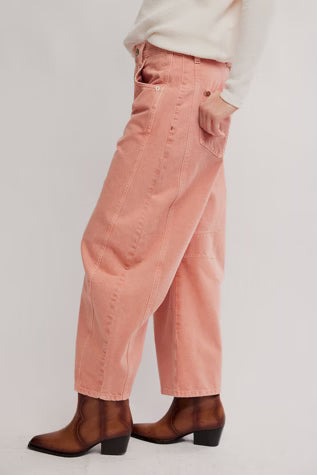free people good luck mid rise barrel in desert petal