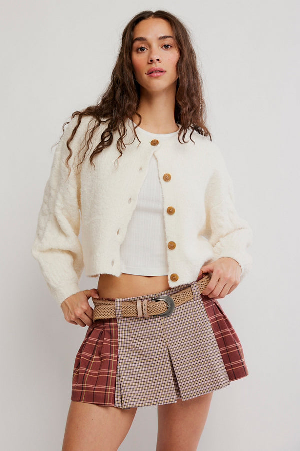 free people thistle cardigan in sugar swizzle