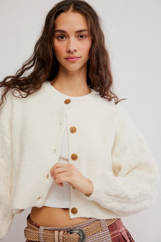 free people thistle cardigan in sugar swizzle