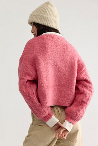 free people thistle cardigan in vintage rose