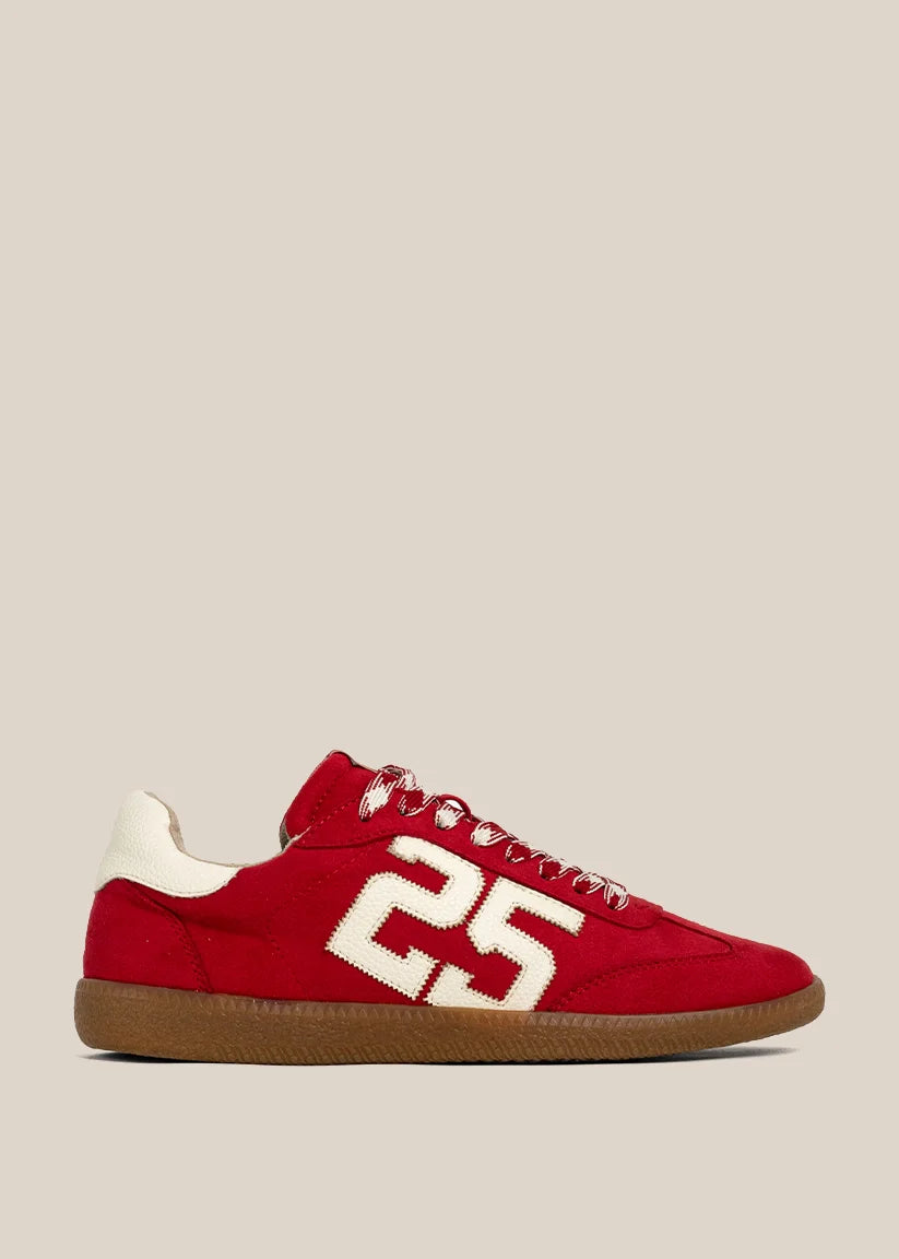 shu by shushop retro 25 sneaker in red suede