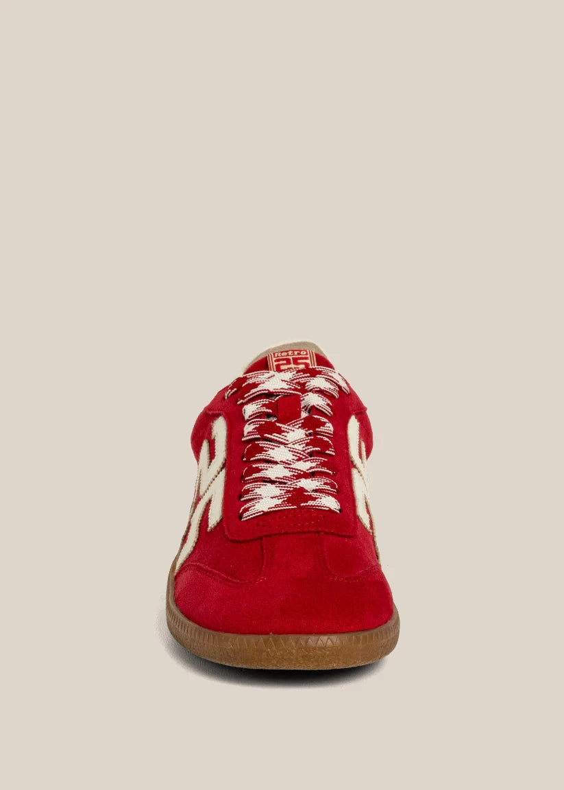 shu by shushop retro 25 sneaker in red suede