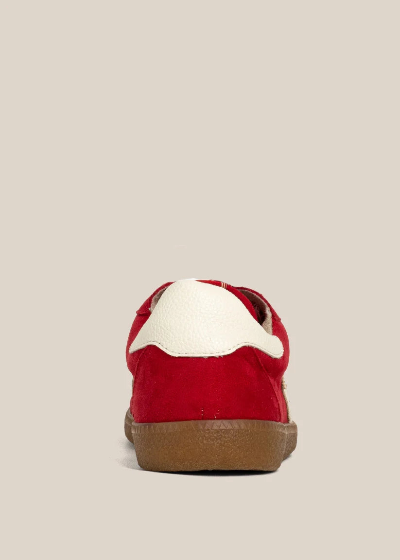 shu by shushop retro 25 sneaker in red suede