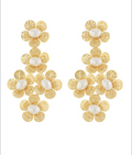 Cluster Flower w/Pearl Earrings