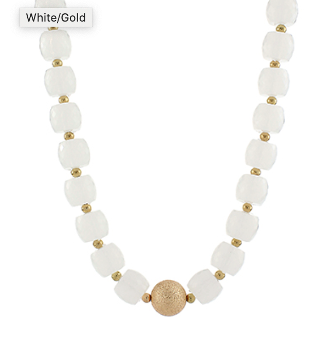 Metal Ball & Chunky Bead Necklace
