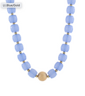 Metal Ball & Chunky Bead Necklace Set