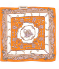orange chain and bag scarf
