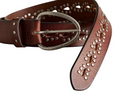 free people preston studded belt in mocha