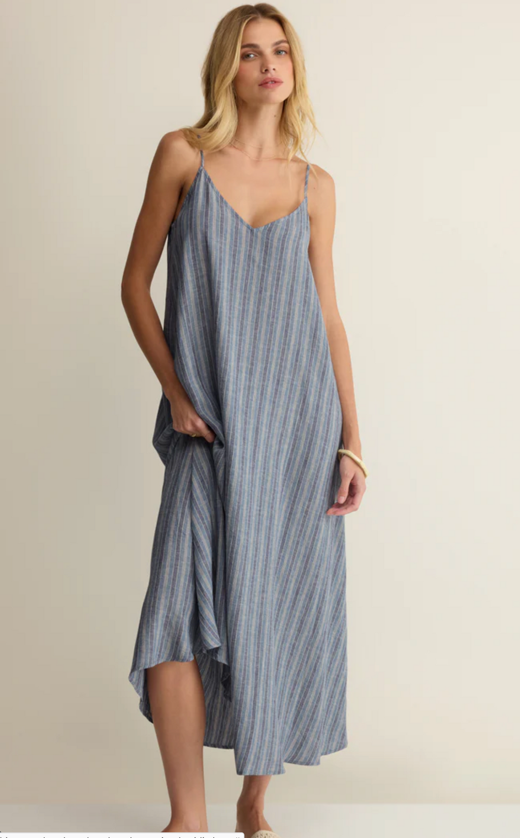 z supply sandcomber striped midi dress indigo