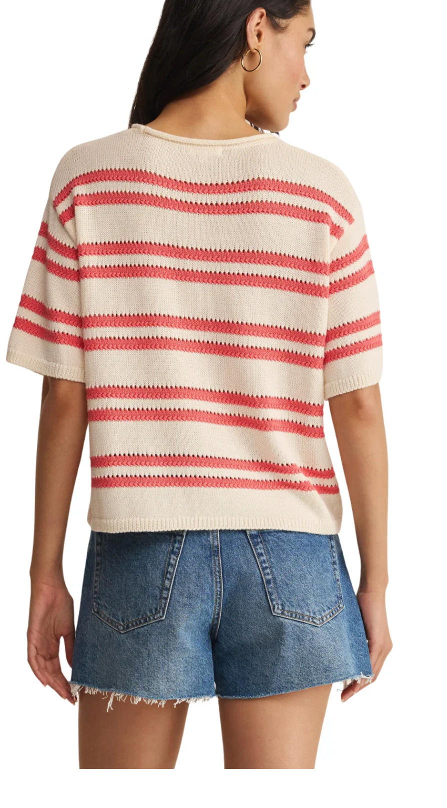 z supply prado stripe sweater tee gelato