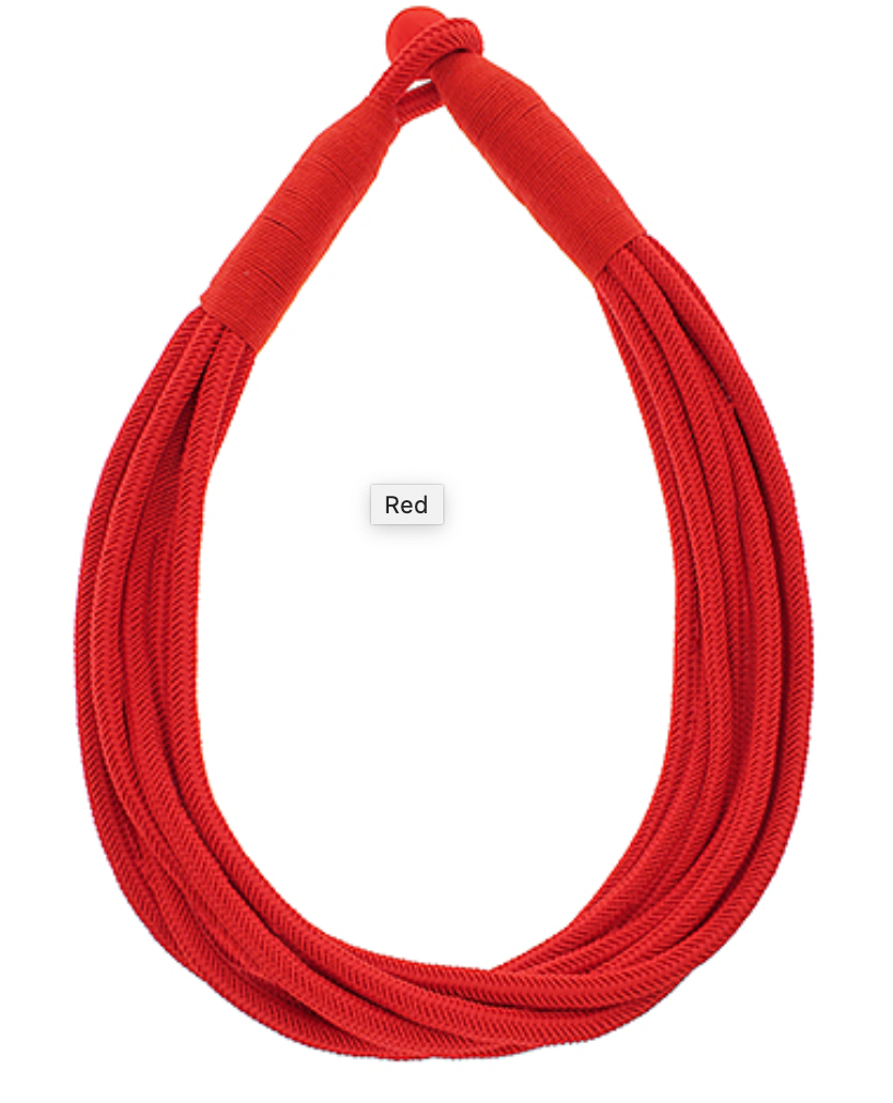 Layered Rope Necklace in red