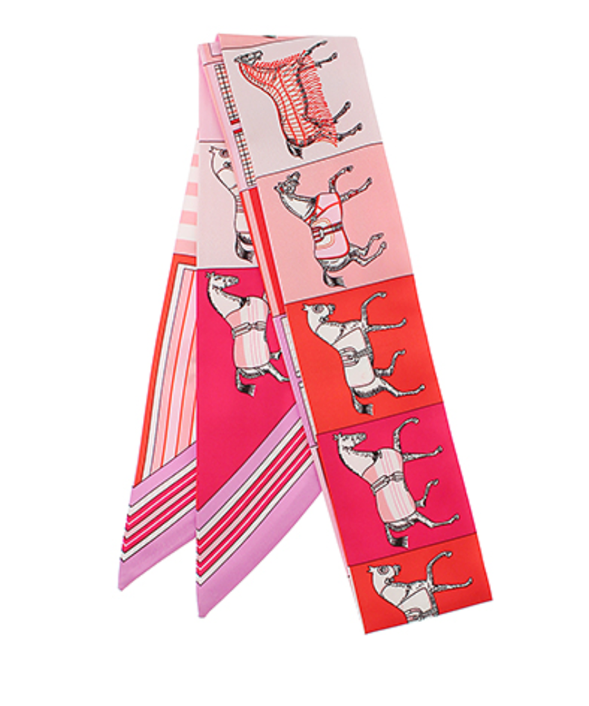 Printed Horse Twilly Scarf