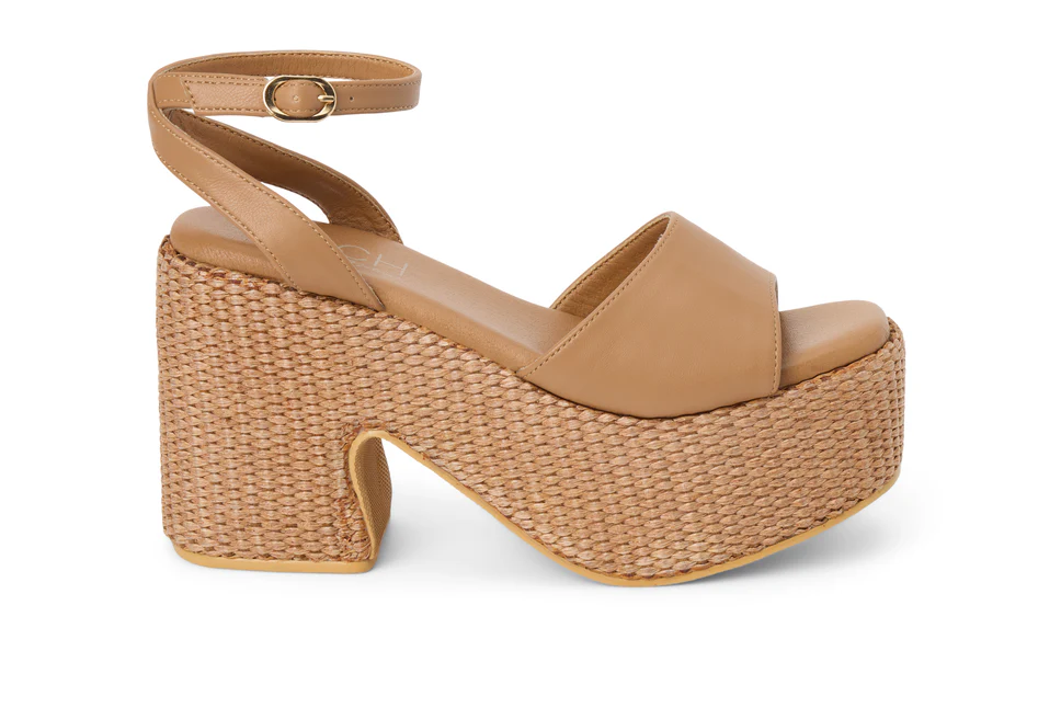 matisse arden platform sandal in cognac