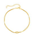 dainty double knotted chain bracelet