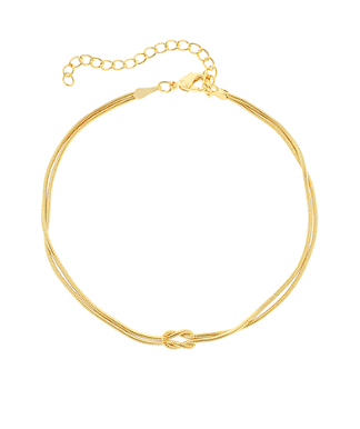 dainty double knotted chain bracelet