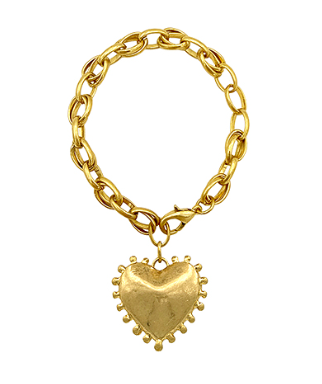 dotted and puffy heart bracelet