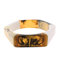 tritone hexagon acrylic bracelet
