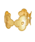 textured clover cuff bracelet