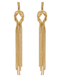 chain knot metal hook drop earring