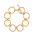 linked bamboo style ring bracelet