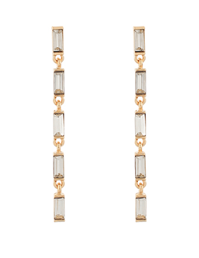 linear baguette earrings