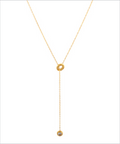 ring pendant necklace in gold