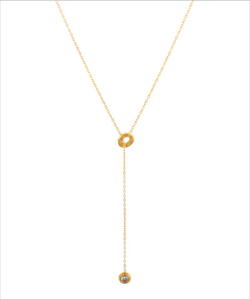 ring pendant necklace in gold