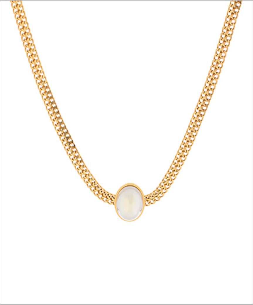 goldie chain necklace in pearl