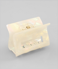 square claw clip in irridesent pearl