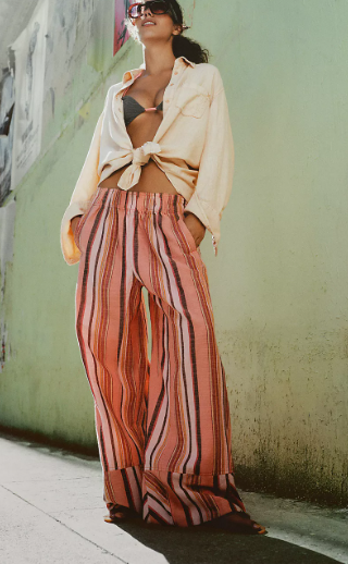 free people days end solar linen stripe in soft