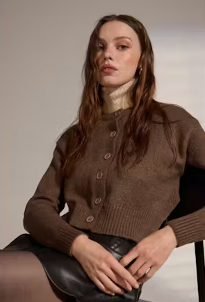 deluc teide cardigan in mocca