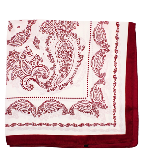 paisley print bandana in maroon