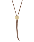 geo shell pendant bolo cord necklace