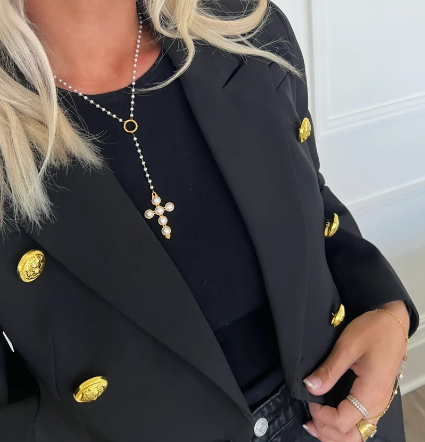 chansuttpearls lariat pearl cross necklace