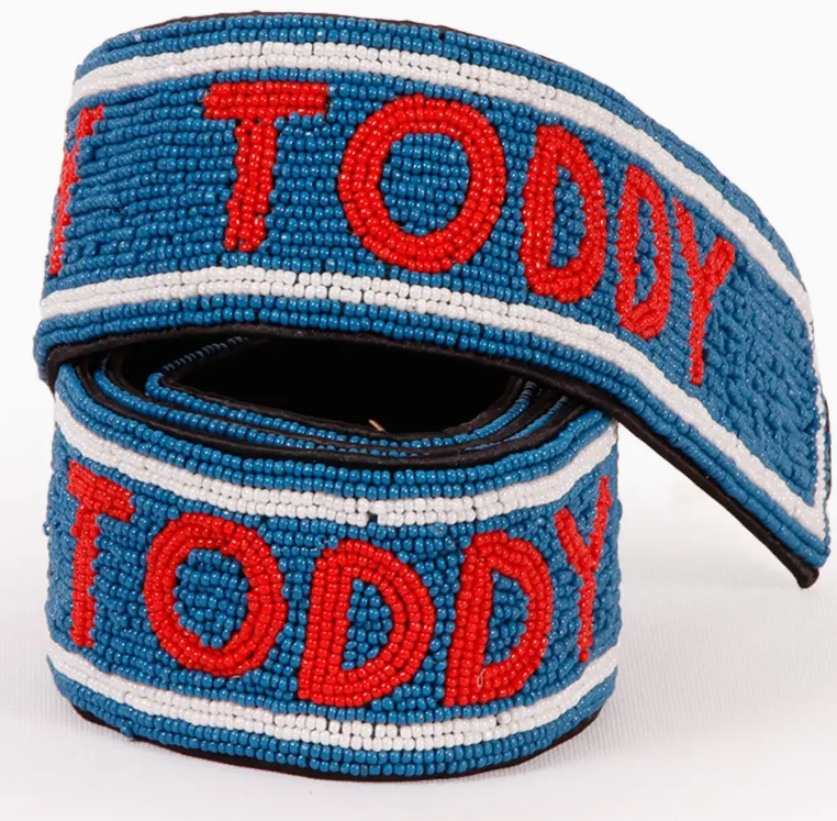 hand beaded hotty toddy purse strap